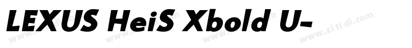 LEXUS HeiS Xbold U字体转换